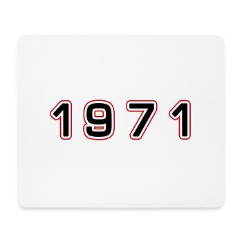1971 Jahr Zahl - Mousepad (Querformat) - Weiß - Vorne