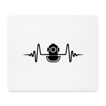 Casque de plongée Diving Pulse - Tapis de souris (format paysage) - blanc - Devant