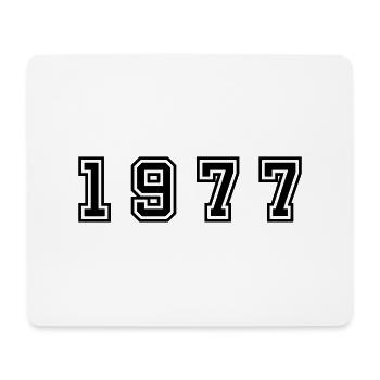 1977 Jahr Zahl - Mousepad (Querformat) - Weiß - Vorne