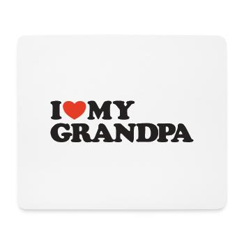 I love my grandpa heart shirt - Mouse Pad (horizontal) - white - Front