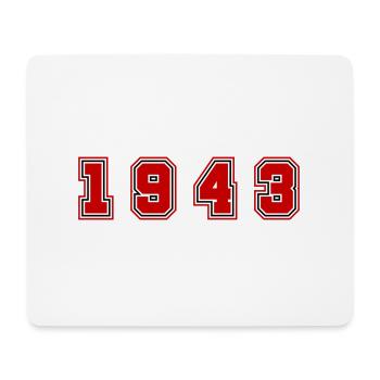1943 Jahr Zahl - Mousepad (Querformat) - Weiß - Vorne