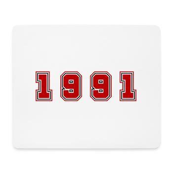 1991 Year Number - Mouse Pad (horizontal) - white - Front