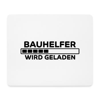 Bauhelfer Spruch Beruf Lustiges Bauhelfer Geschenk - Mousepad (Querformat) - Weiß - Vorne