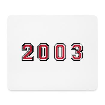 2003 Year Number - Mouse Pad (horizontal) - white - Front
