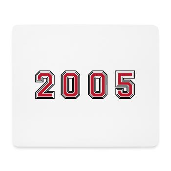 2005 year number - Mouse Pad (horizontal) - white - Front