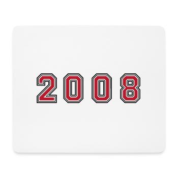 2008 year number - Mouse Pad (horizontal) - white - Front
