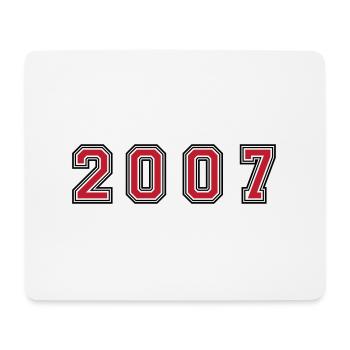 2007 year number - Mouse Pad (horizontal) - white - Front