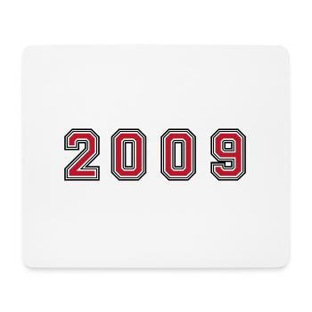2009 Jahr Zahl - Mousepad (Querformat) - Weiß - Vorne