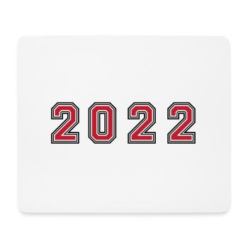 2022 year number - Mouse Pad (horizontal) - white - Front