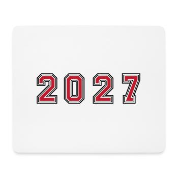 Numéro de l’année 2027 - Tapis de souris (format paysage) - blanc - Devant