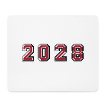 2028 year number - Mouse Pad (horizontal) - white - Front