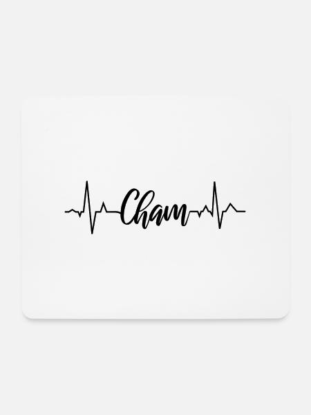 EKG Cham - Mousepad (Querformat) - Weiß