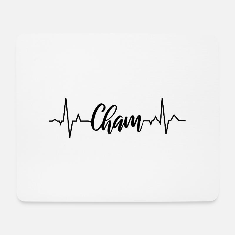 EKG Cham - Mousepad (Querformat) - Weiß
