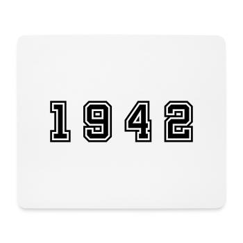 1942 Jahr Zahl - Mousepad (Querformat) - Weiß - Vorne