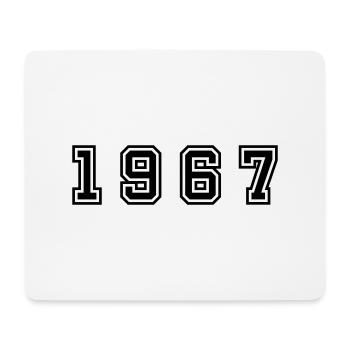 1967 Jahr Zahl - Mousepad (Querformat) - Weiß - Vorne