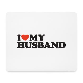 I love my husband heart shirt - Mouse Pad (horizontal) - white - Front