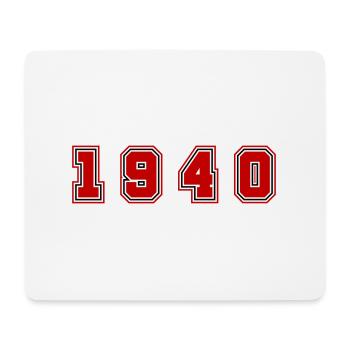 1940 Year Number - Mouse Pad (horizontal) - white - Front