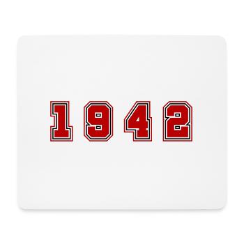 1942 Jahr Zahl - Mousepad (Querformat) - Weiß - Vorne