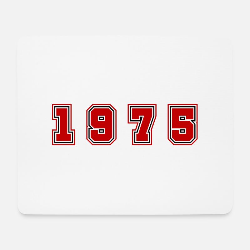 1975 Jahr Zahl - Mousepad (Querformat) - Weiß
