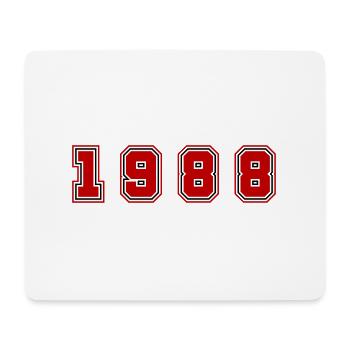 1988 Year Number - Mouse Pad (horizontal) - white - Front