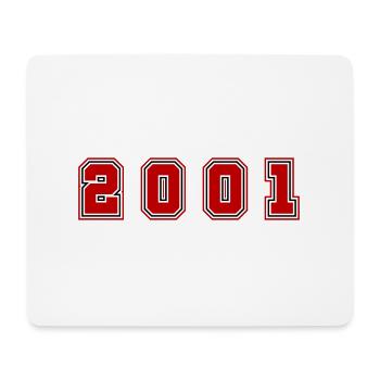 2001 Year Number - Mouse Pad (horizontal) - white - Front