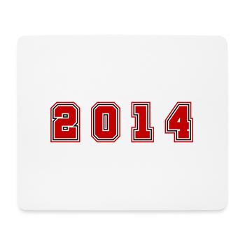 2014 Year Number - Mouse Pad (horizontal) - white - Front