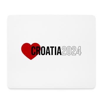 Croatia 2024 Herz Urlaub - Mousepad (Querformat) - Weiß - Vorne