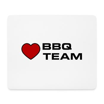 BBQ Grill Team Heart - Mouse Pad (horizontal) - white - Front