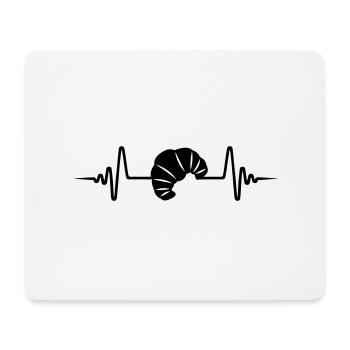 Croissant Symbol Pulse - Mouse Pad (horizontal) - white - Front