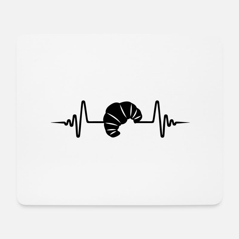 Croissant Symbol Puls - Mousepad (Querformat) - Weiß