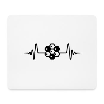 Symbole de pouls d’apiculteur - Tapis de souris (format paysage) - blanc - Devant