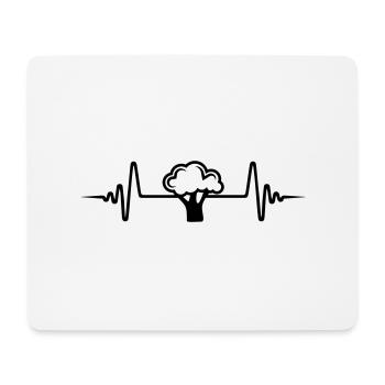 Brokkoli Puls - Mousepad (Querformat) - Weiß - Vorne