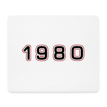 Numéro de l’année 1980 - Tapis de souris (format paysage) - blanc - Devant