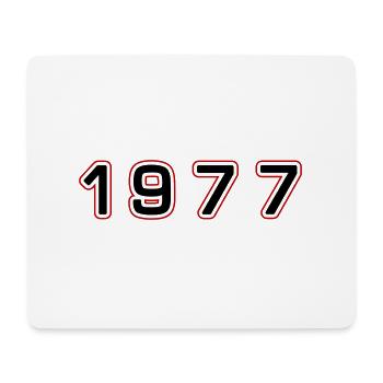 1977 Jahr Zahl - Mousepad (Querformat) - Weiß - Vorne