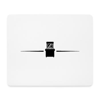 Arcade Retro Line Gamer - Tapis de souris (format paysage) - blanc - Devant
