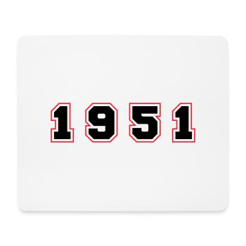 1951 Year Number - Mouse Pad (horizontal) - white - Front