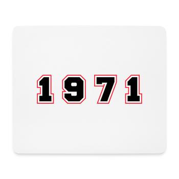 1971 Jahr Zahl - Mousepad (Querformat) - Weiß - Vorne