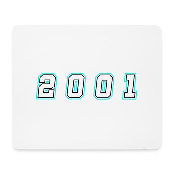2001 Year Number - Mouse Pad (horizontal) - white - Front