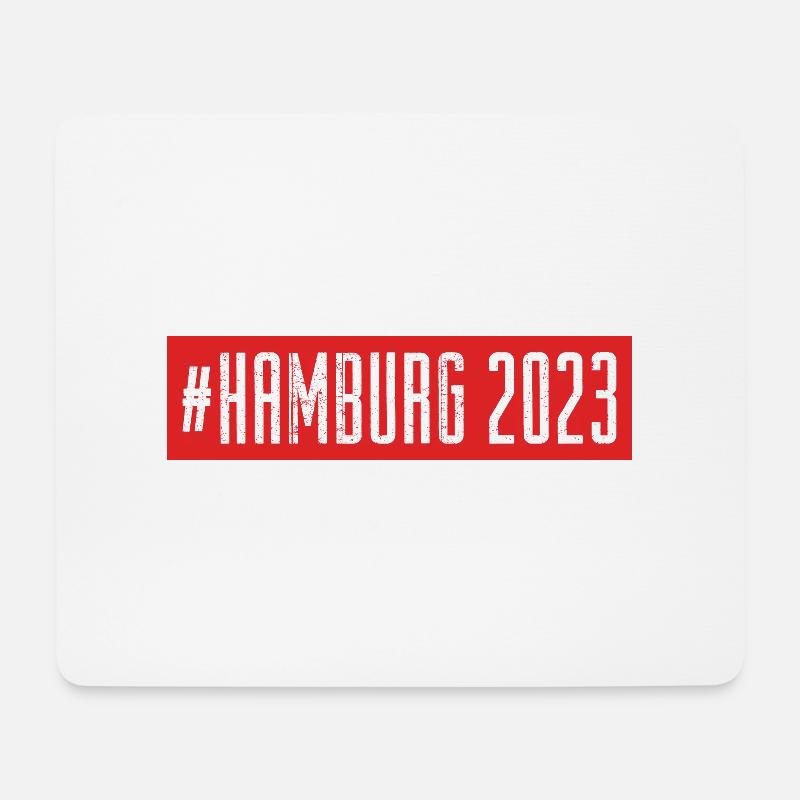 Hamburg 2023 - Mousepad (Querformat) - Weiß