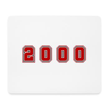 2000 year number - Mouse Pad (horizontal) - white - Front