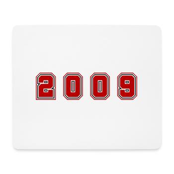 2009 Jahr Zahl - Mousepad (Querformat) - Weiß - Vorne