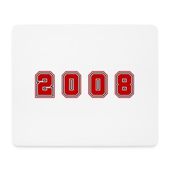 2008 Year Number - Mouse Pad (horizontal) - white - Front