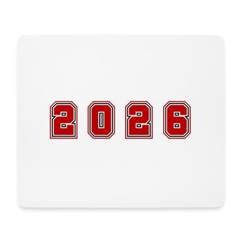 2026 Jahr Zahl - Mousepad (Querformat) - Weiß - Vorne