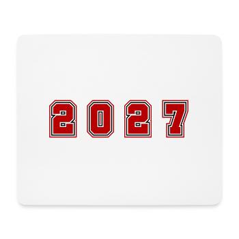 Numéro de l’année 2027 - Tapis de souris (format paysage) - blanc - Devant