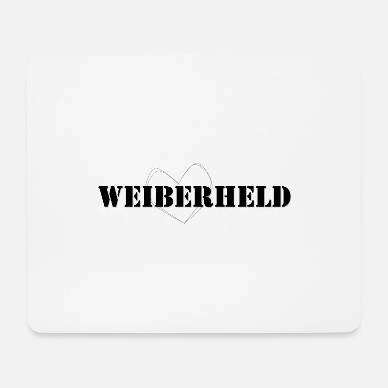 Weiberheld - Mousepad (Querformat) - Weiß