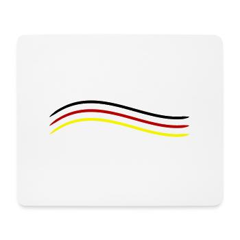Germany flag icon line - Mouse Pad (horizontal) - white - Front
