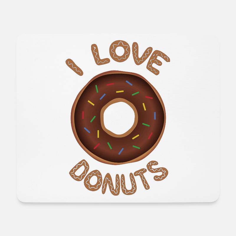Donut choc - Mouse Pad (horizontal) - white
