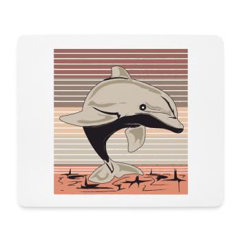 Delfin - Mousepad (Querformat) - Weiß - Vorne