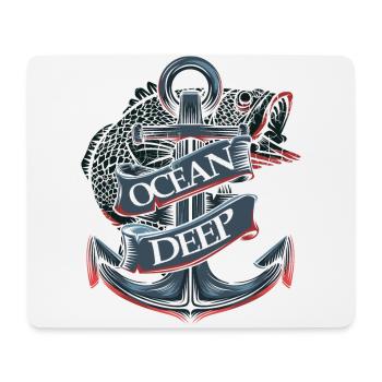 Ocean Deep Anker - Mousepad (Querformat) - Weiß - Vorne