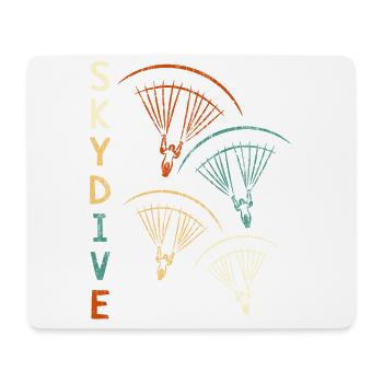 Skydiving Vintage Skydive Retro - Mouse Pad (horizontal) - white - Front